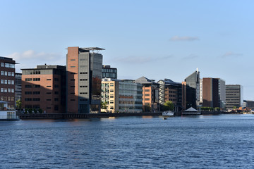 Business and financial center on the promenade of Copenhagen