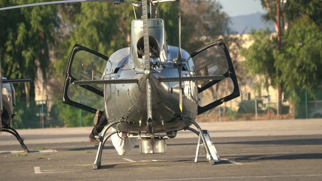 Helicopter at the Airport 4k