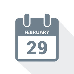 29 february in the leap year calendar vector illustration EPS10