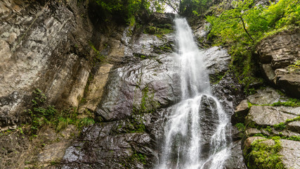 The most beautiful waterfall of Makhuntseti. Georgia