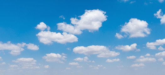 Naklejka na ściany i meble blue sky with white cloud background nature view
