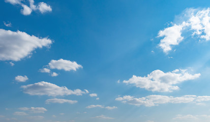 blue sky with white cloud background nature view