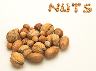 nuts isolated on white background