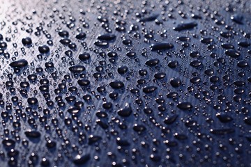 drops of water on glass
