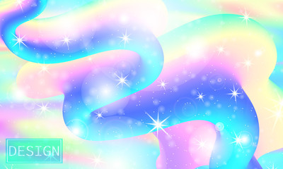 Princess background. Mermaid rainbow. Vector