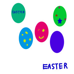 easter background with eggs