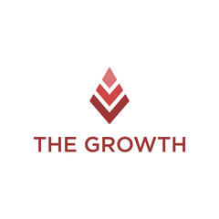 abstract financial growth logo design vector