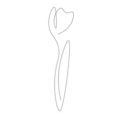 Flower tulip on white background vector illustration