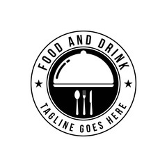 Restaurant logo design vector illustration