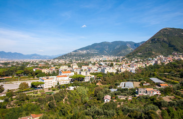 Fototapeta na wymiar View from Monte Faito to Castellammare di Stabia, Italy 