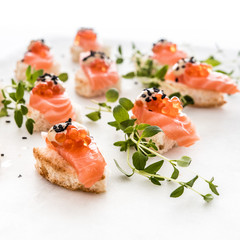 Salmon Canapés with Soy Mayo