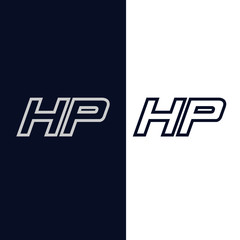 Abstract letter HP logo. 