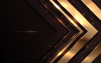 Abstract black and gold luxury background