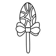 zendoodle easter egg on a white background for thematic design