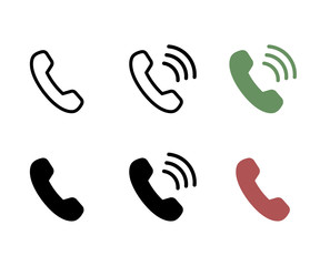 Fototapeta premium 電話のアイコン/通話中/シンプル/おしゃれ