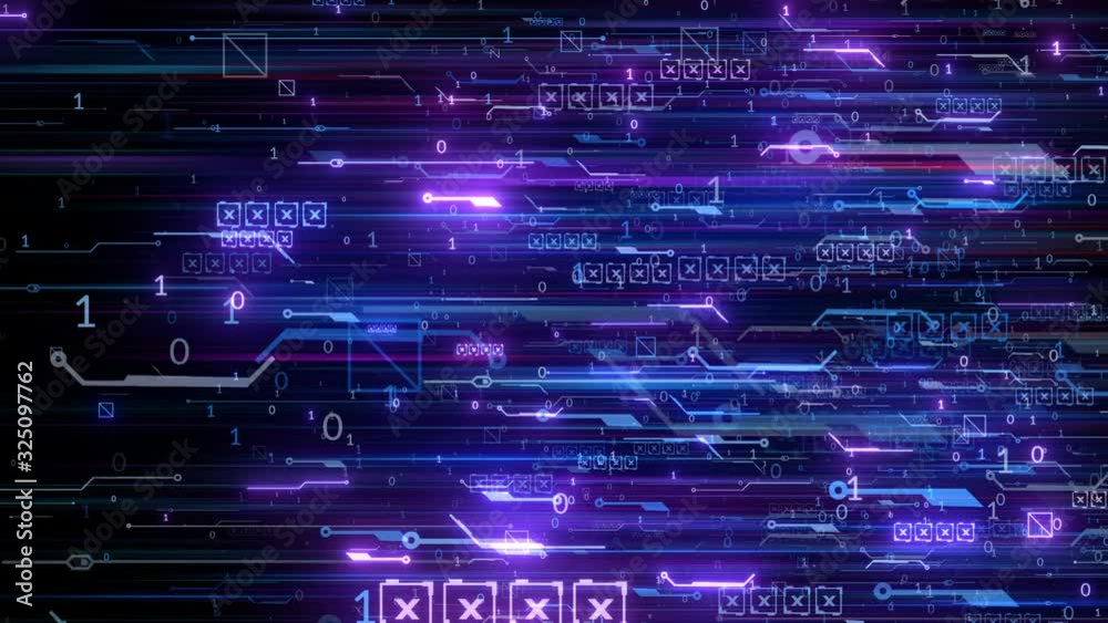 Wall mural technology abstract digital background data