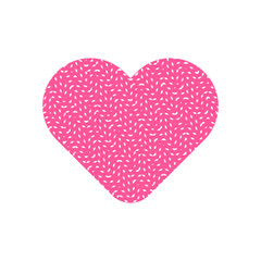 Fototapeta na wymiar Pink heart symbol vector isolated on white background.