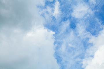 Fluffy Clouds In Blue Sky. Background From Clouds.