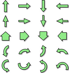 Bikablo - presentation scheme technique - Arrow set, green filling