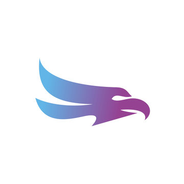 Abstract eagle head logo design