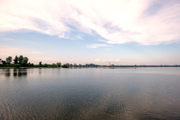 Danube river on a summer day