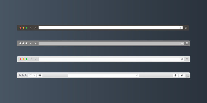 Browser top bar template, illustraion, vector