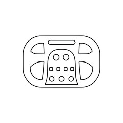 racing car steering outline vector icon