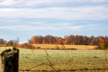 Naklejka premium Paysage automne des Cantons de l'Est, Estrie, Québec Canada