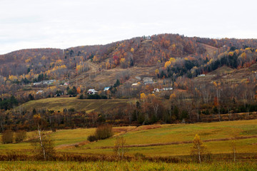 Mont Hatley, Cantons de l'est, Estrie, Québec Canada en automne