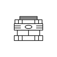 books, school line illustration icon on white background