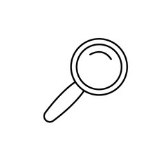 find, search, zoom line illustration icon on white background