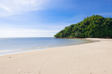 Sunny day at beautiful beach in Borneo
