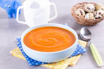 Pumpkin baby soup puree
