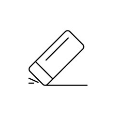 eraser, school line illustration icon on white background