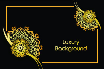 Luxury mandala background with golden arabesque pattern arabic islamic east style