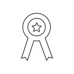 Winning award, prize, medal or badge flat icon
