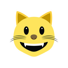 Smiling happy Cat emoji vector