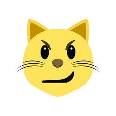 Cat with Wry Smirking Smile vector emoji