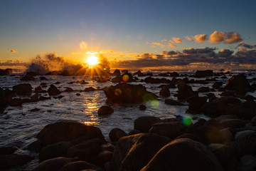 Obraz premium Sonnenuntergang auf La Gomera