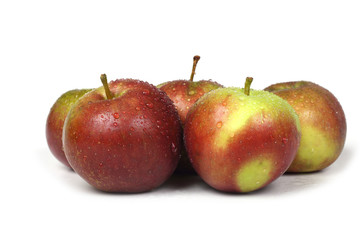 Organic apples isolated on white