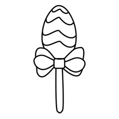 zendoodle easter egg on a white background for thematic design