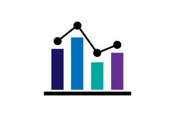 Business graph icon vector illustration