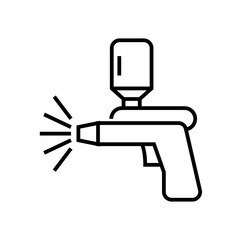 Fototapeta premium Coloring tool line icon, concept sign, outline vector illustration, linear symbol.