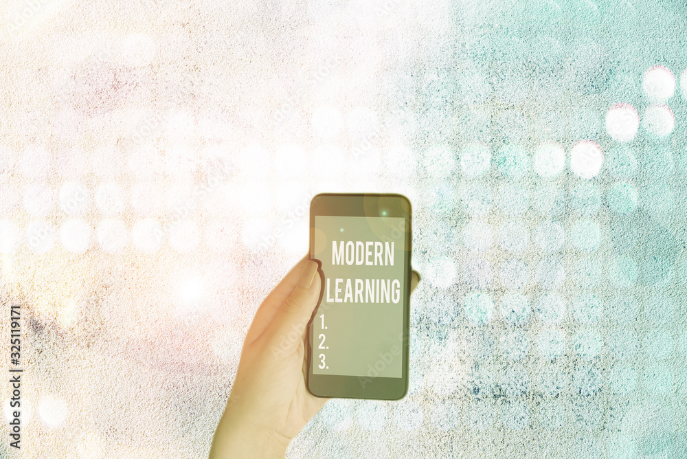 Poster conceptual hand writing showing modern learning. concept meaning flexible and agile setup innovative