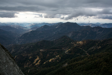 View to valley. Moro Rock viewpoint