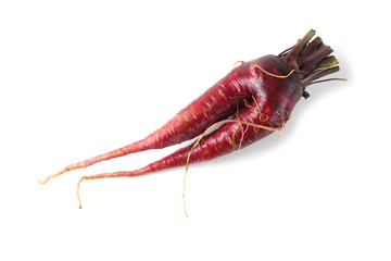 Funny ugly red carrot