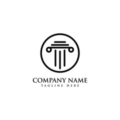justice law Logo Template vector illustration design