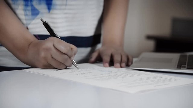 Signing a contract