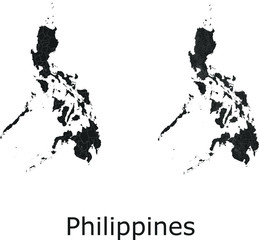Philippines vector maps with administrative regions, municipalities, departments, borders