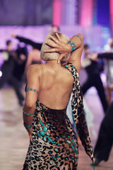 Latin dancer in a movement